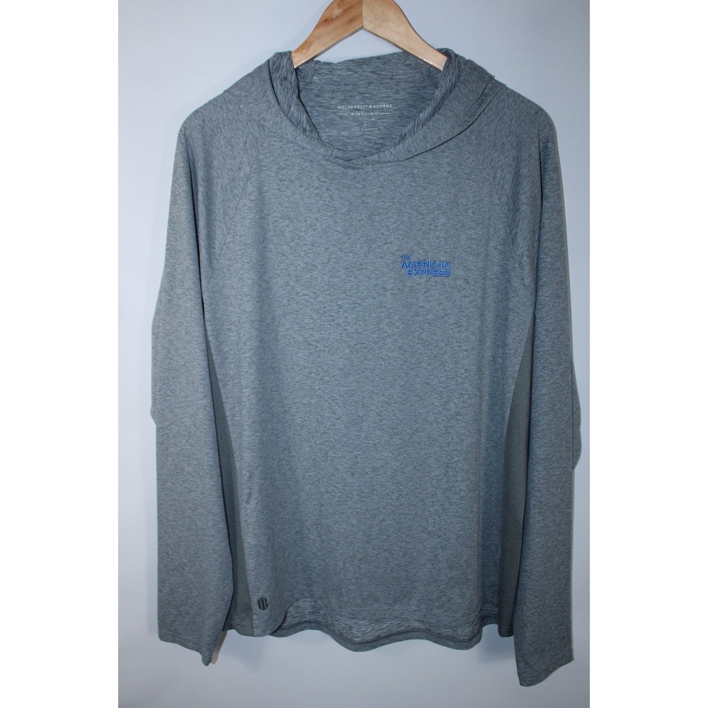 Holderness & Bourne Men's Large Signature Fit Gray AMEX Exclusive Merch Hoodie